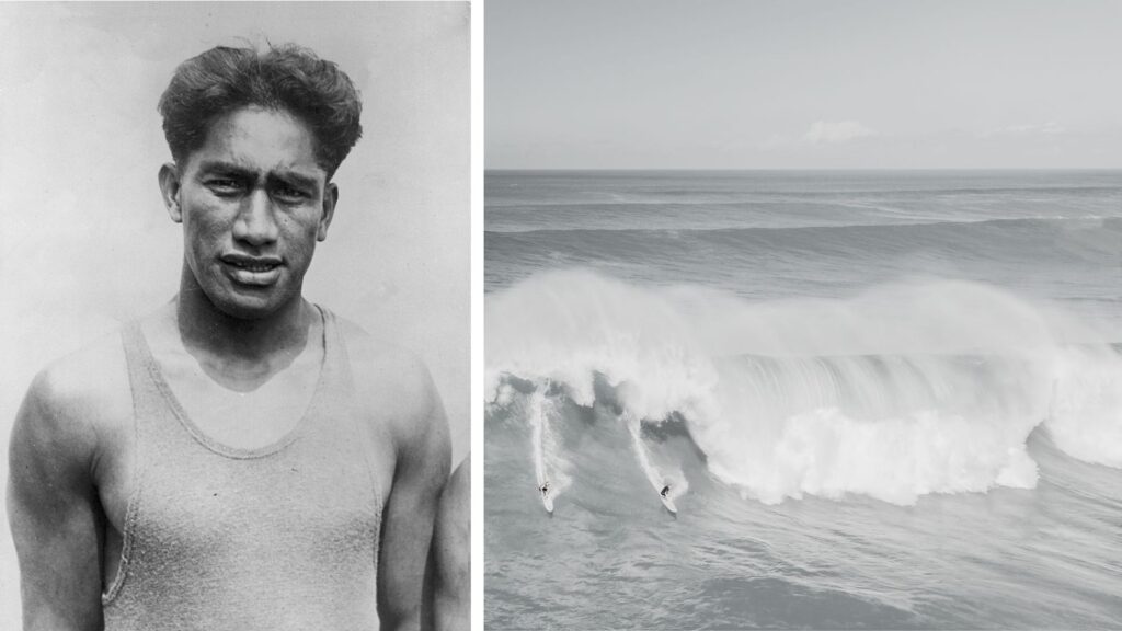 An image of the father of modern surfing, Duke Kahanamoku

